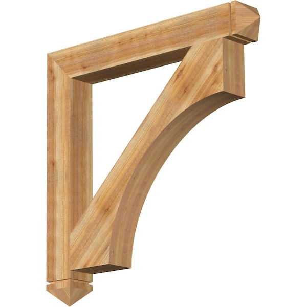 Ekena Millwork Westlake Arts & Crafts Rough Sawn Bracket, Western Red Cedar, 6"W x 48"D x 48"H BKT06X48X48WTL03RWR - main
